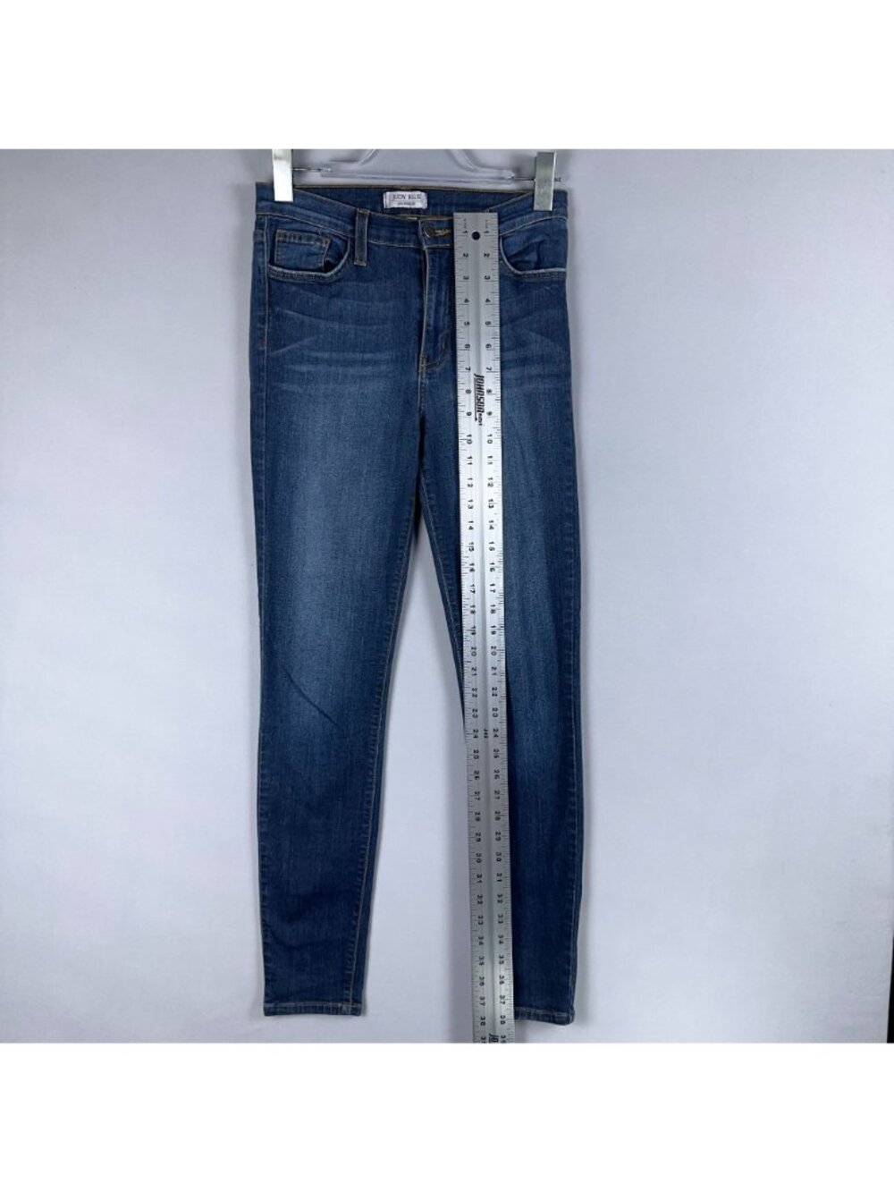 Judy Blue Jeans Size 7 Skinny Mid Rise Blue Dark Wash Made In USA - Picture 8 of 13